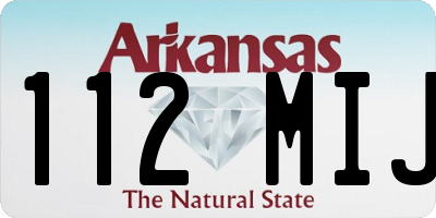 AR license plate 112MIJ