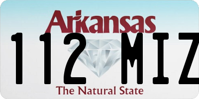 AR license plate 112MIZ