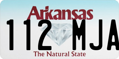 AR license plate 112MJA