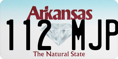 AR license plate 112MJP