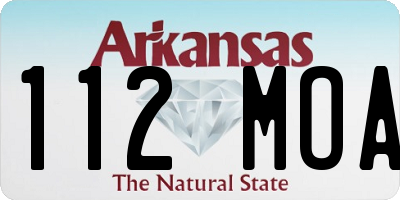 AR license plate 112MOA