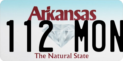 AR license plate 112MON