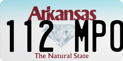 AR license plate 112MPO