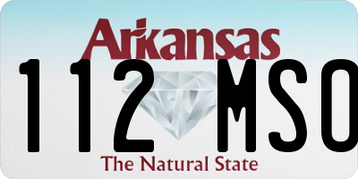AR license plate 112MSO