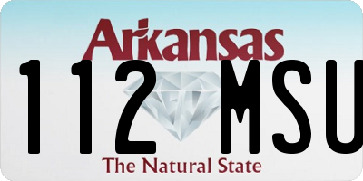 AR license plate 112MSU