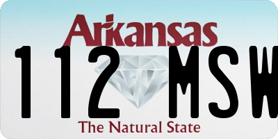 AR license plate 112MSW