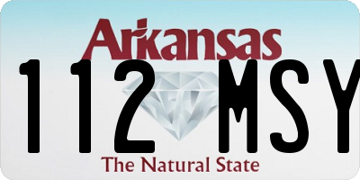 AR license plate 112MSY