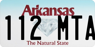 AR license plate 112MTA