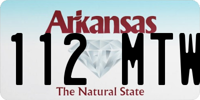 AR license plate 112MTW