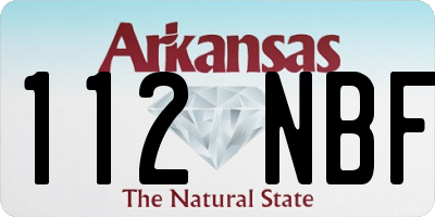 AR license plate 112NBF