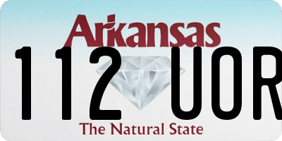 AR license plate 112UOR