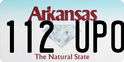 AR license plate 112UPO