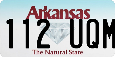 AR license plate 112UQM