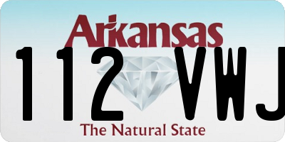 AR license plate 112VWJ