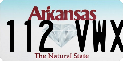 AR license plate 112VWX