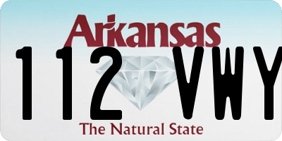AR license plate 112VWY