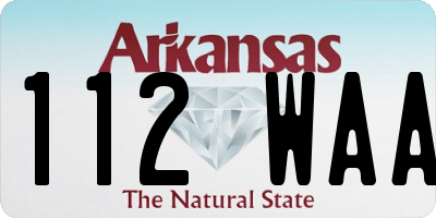 AR license plate 112WAA