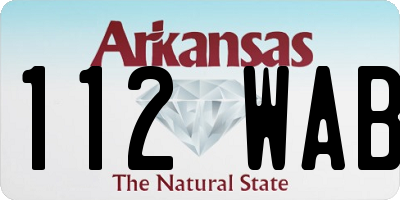 AR license plate 112WAB
