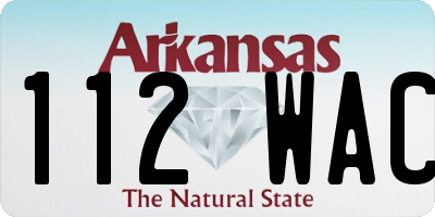 AR license plate 112WAC