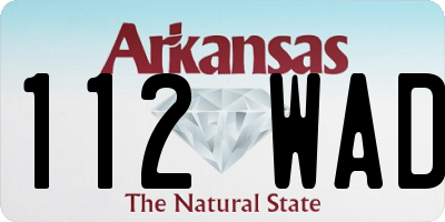 AR license plate 112WAD