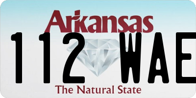 AR license plate 112WAE