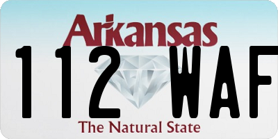 AR license plate 112WAF