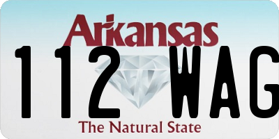 AR license plate 112WAG
