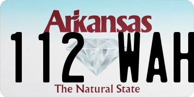 AR license plate 112WAH