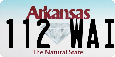 AR license plate 112WAI