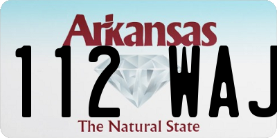 AR license plate 112WAJ