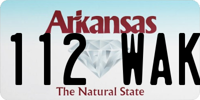 AR license plate 112WAK