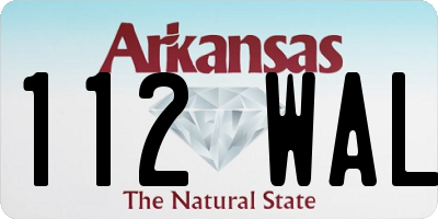 AR license plate 112WAL