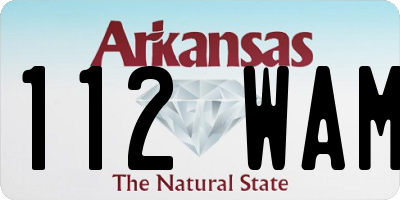 AR license plate 112WAM
