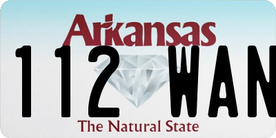 AR license plate 112WAN