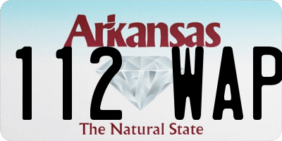 AR license plate 112WAP