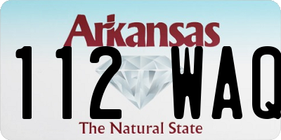 AR license plate 112WAQ