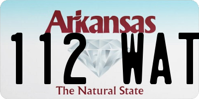 AR license plate 112WAT