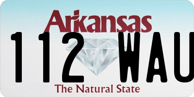 AR license plate 112WAU