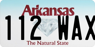 AR license plate 112WAX