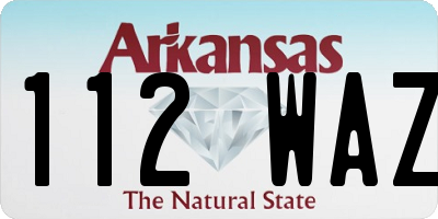 AR license plate 112WAZ