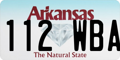 AR license plate 112WBA