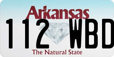 AR license plate 112WBD