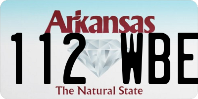 AR license plate 112WBE