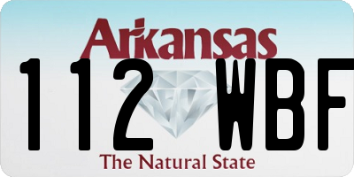AR license plate 112WBF