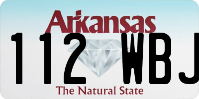 AR license plate 112WBJ