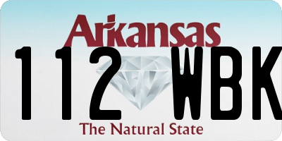 AR license plate 112WBK