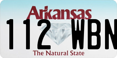 AR license plate 112WBN