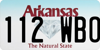 AR license plate 112WBO