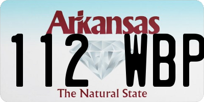 AR license plate 112WBP