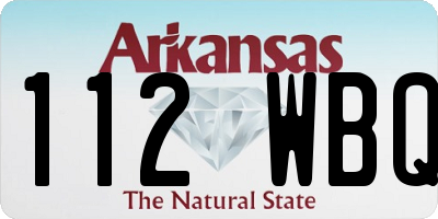 AR license plate 112WBQ
